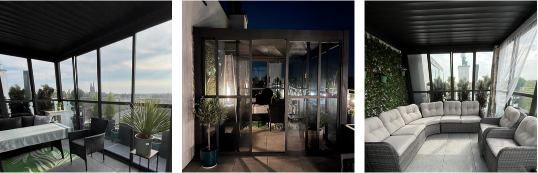 Terasová pergola Premium 3x4 white 12